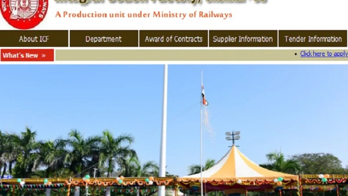 Hindi Integral Coach Factory (ICF) Railway Recruitment 2020 for 1000